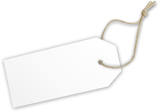 White Swing Tag with String